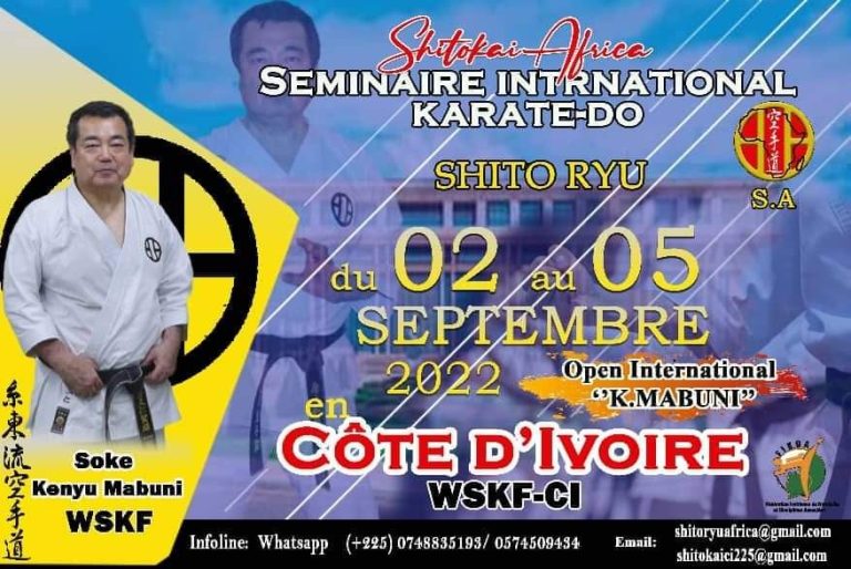 Τεχνικό Σεμινάριο με τον Αρχηγό του Shito-ryu παγκοσμίως, Soke Kenyu Mabuni στην Αφρική – Σεπτέμβριος 2022